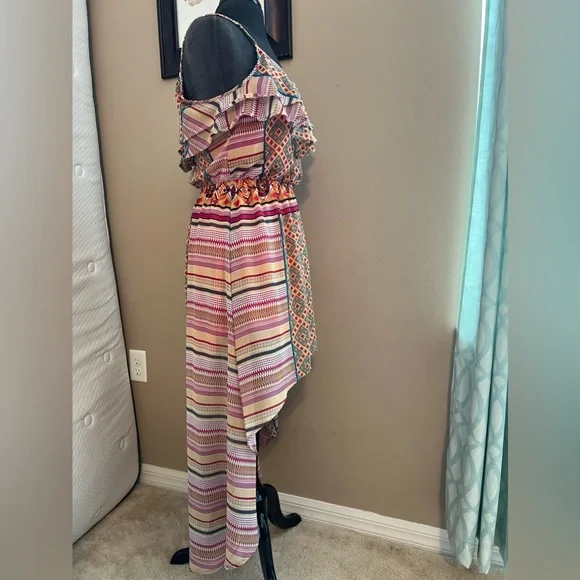 Multicolor Tribal Print Hi Low Dress - Picture 5 of 10